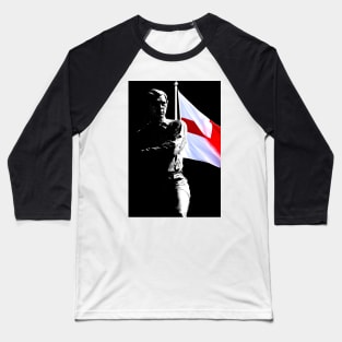 Bobby Moore Statue England Flag Wembley Stadium Baseball T-Shirt